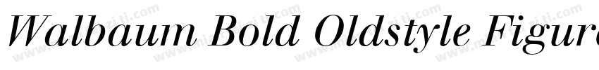 Walbaum Bold Oldstyle Figures字体转换